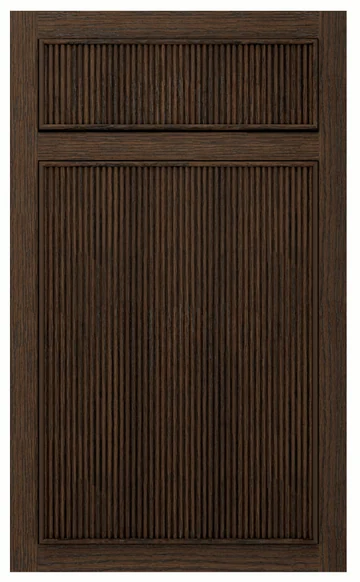 Dark Brown Oak cabinet finish