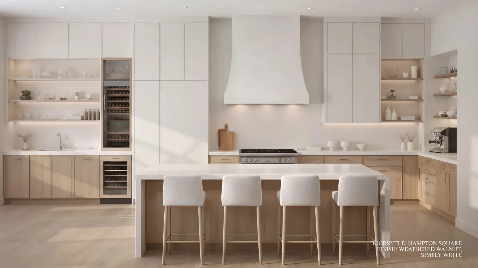 Warm Contemporary cabinetry style detail