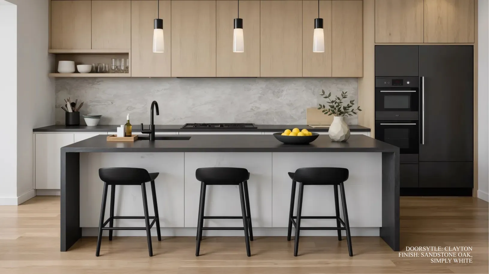 Warm Contemporary cabinetry style detail