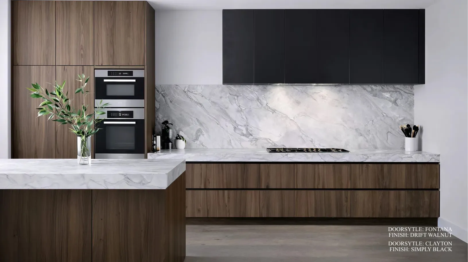 Warm Contemporary cabinetry style detail