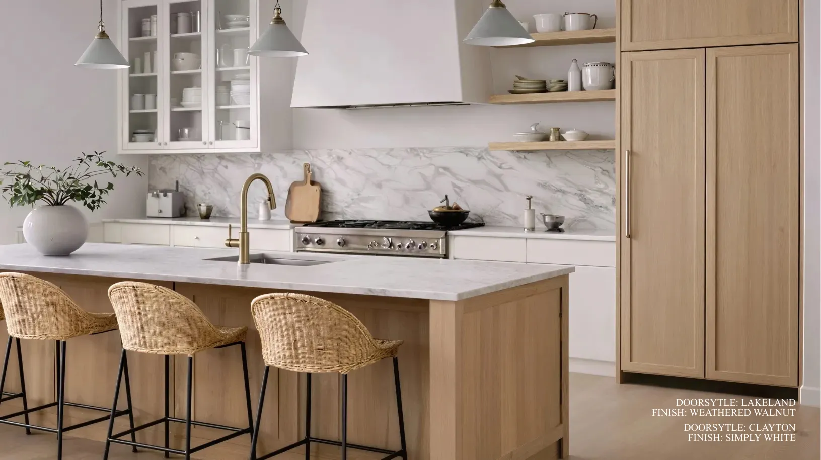 Coastal cabinetry style detail
